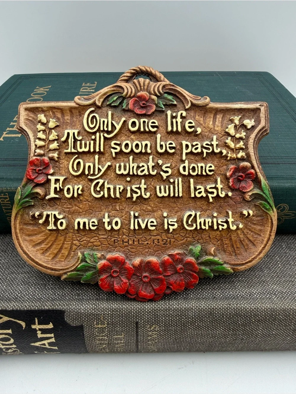 Vintage Scriptural Wall Plaque Warner Press Made in USA